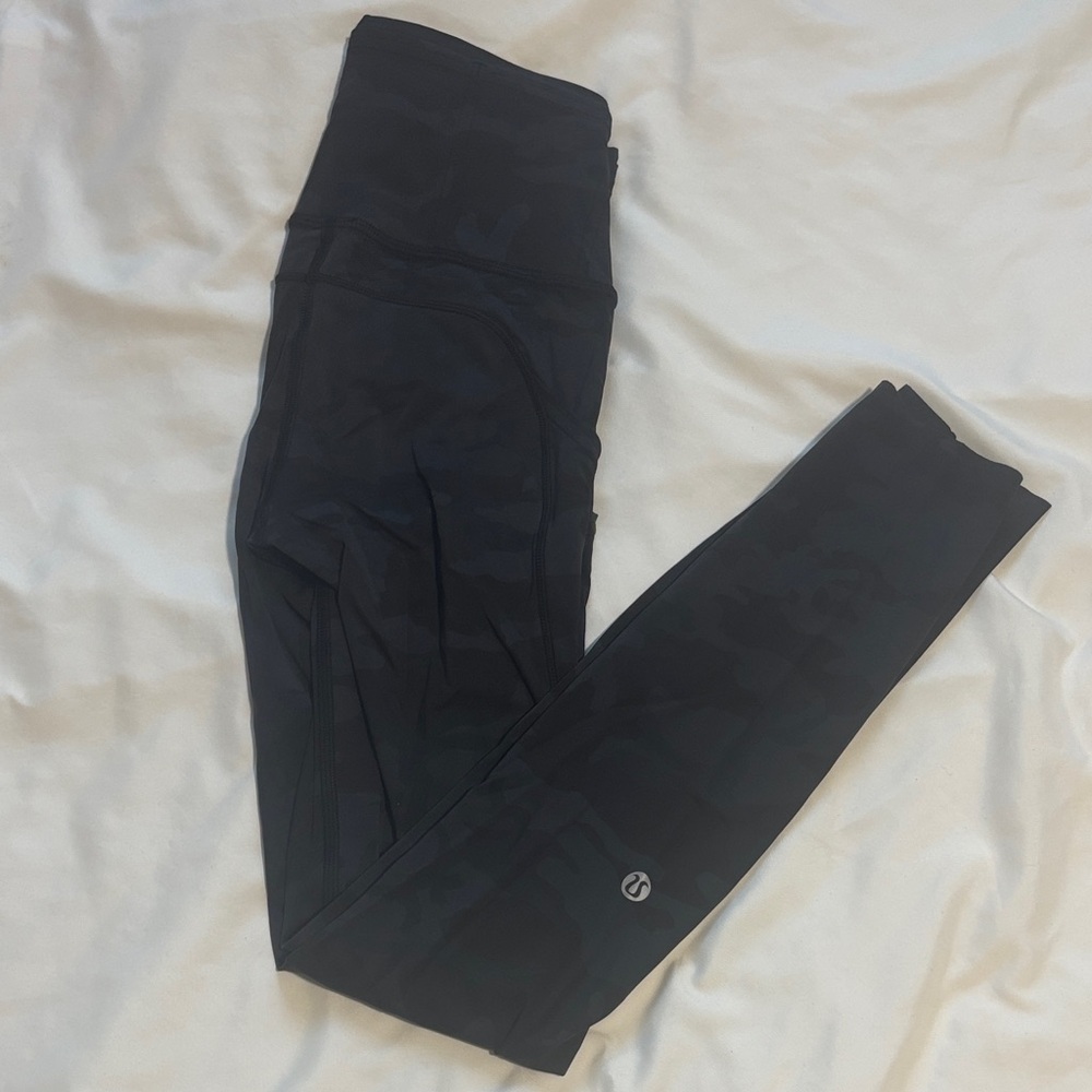 Lululemon Black Camo Fast & Free Leggings